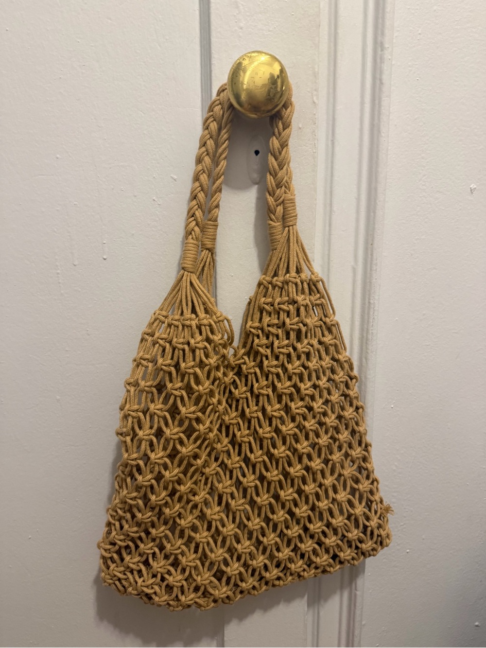 Prada Mustard Macramé Tote Bag - Picture 5 of 9